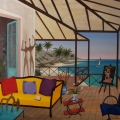 Veranda in Kailua - Image Size : 29x36 Inches