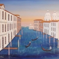 Canal with Salute - Image Size : 15x18 Inches