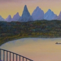 Sunset in Far East - Image Size : 8x24 Inches