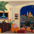 Interior with Magritte - Image Size : 25x30 Inches 