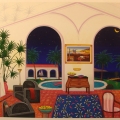 Interior with Salvador Dali - Image Size : 23x37 Inches