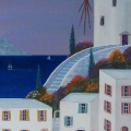 Windmill in Paros - Image Size : 8x24 Inches